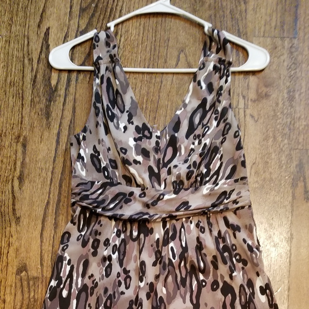 The Limited Brown Black Print Dress Sz 2